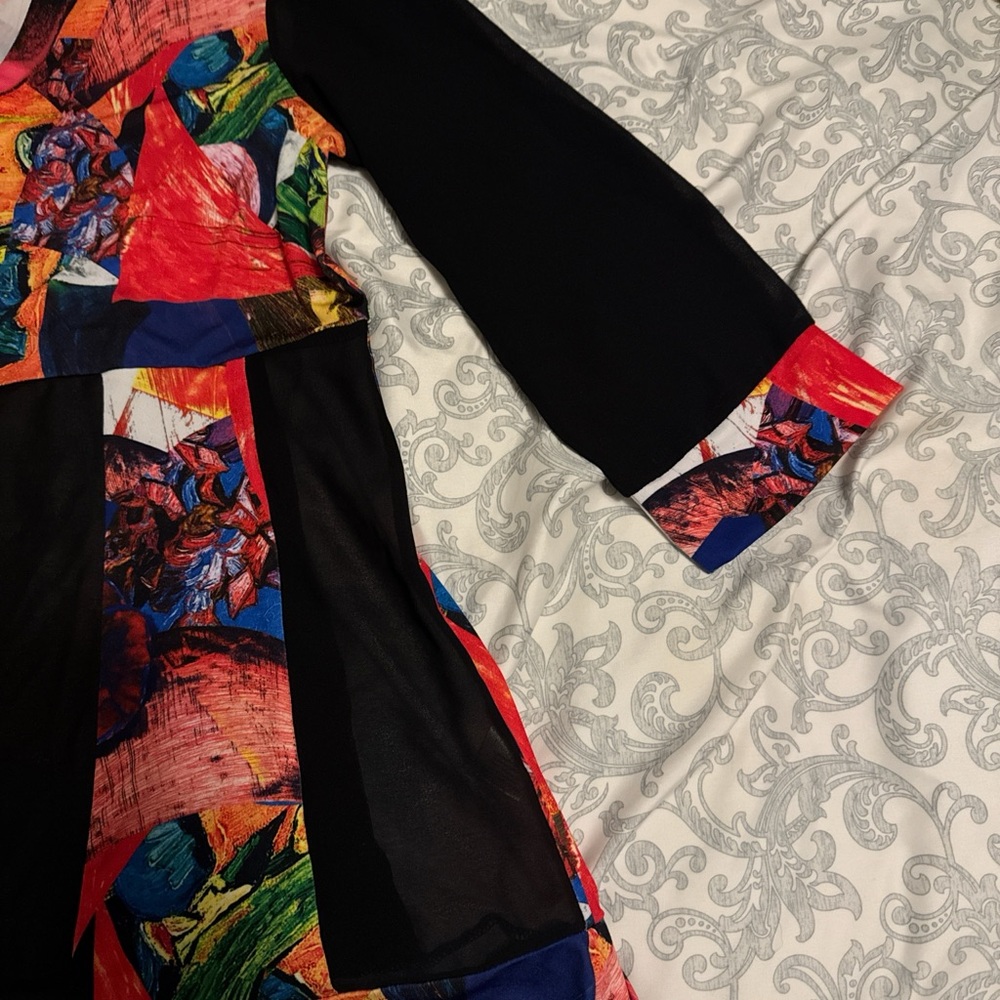 Dior Colorful Abstract Cardigan with Black Accents - Picture 6 of 7